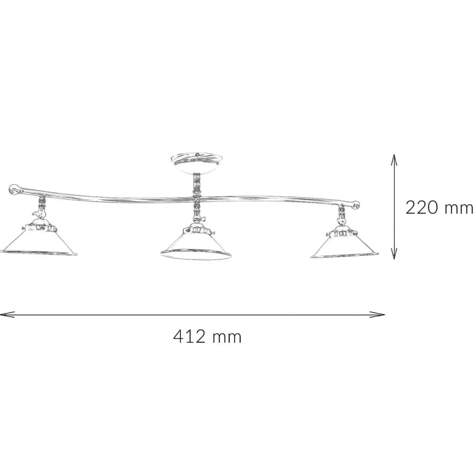Premium Deckenleuchte Bronze Antik 3-flmg