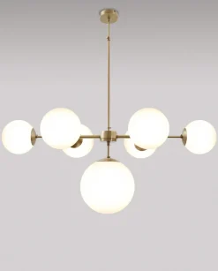 Premium Deckenleuchte MUSA Bronze hell Weiß Wohnzimmer