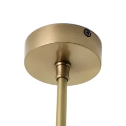 Premium Deckenleuchte MUSA rund Glas Echt-Messing