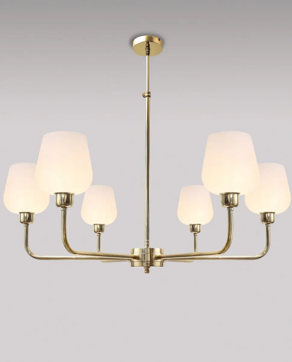 Premium Deckenleuchte TALIS Messing Glas verstellbar