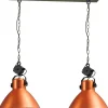 Premium Hängelampe Kupfer schwenkbar 2xE27 Ø45cm