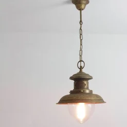 Premium Hängeleuchte Außen aus Messing in Bronze