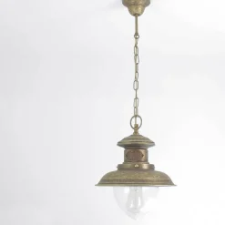 Premium Hängeleuchte Außen aus Messing in Bronze