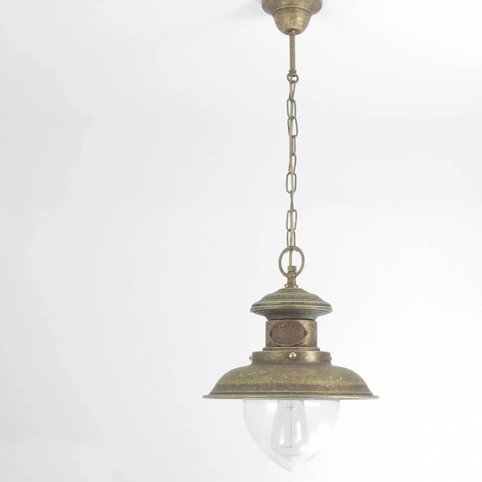 Premium Hängeleuchte Außen aus Messing in Bronze