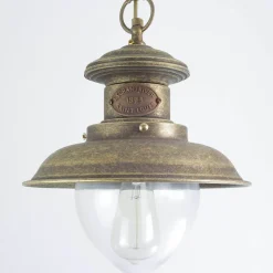 Premium Hängeleuchte Außen aus Messing in Bronze
