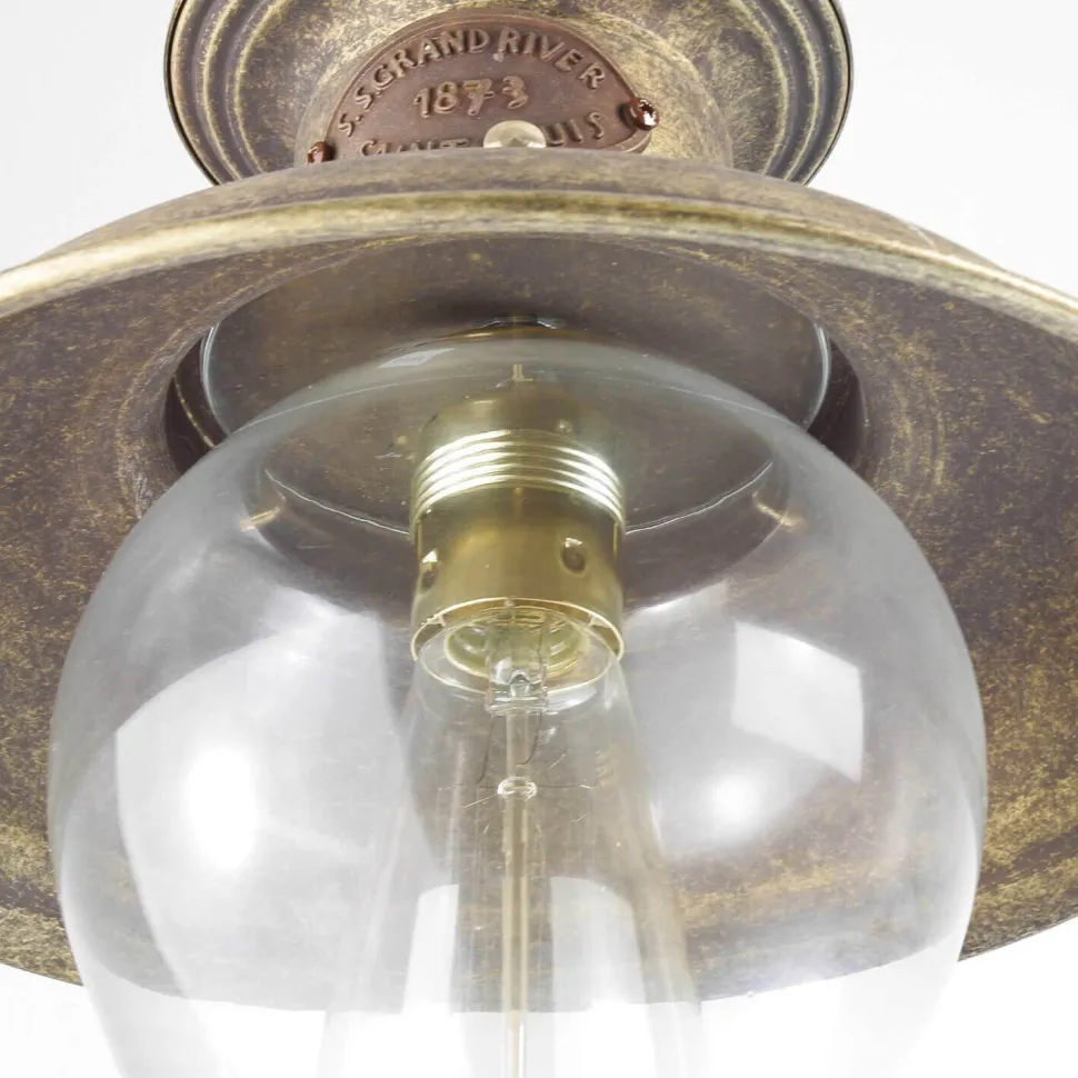 Premium Hängeleuchte Außen aus Messing in Bronze