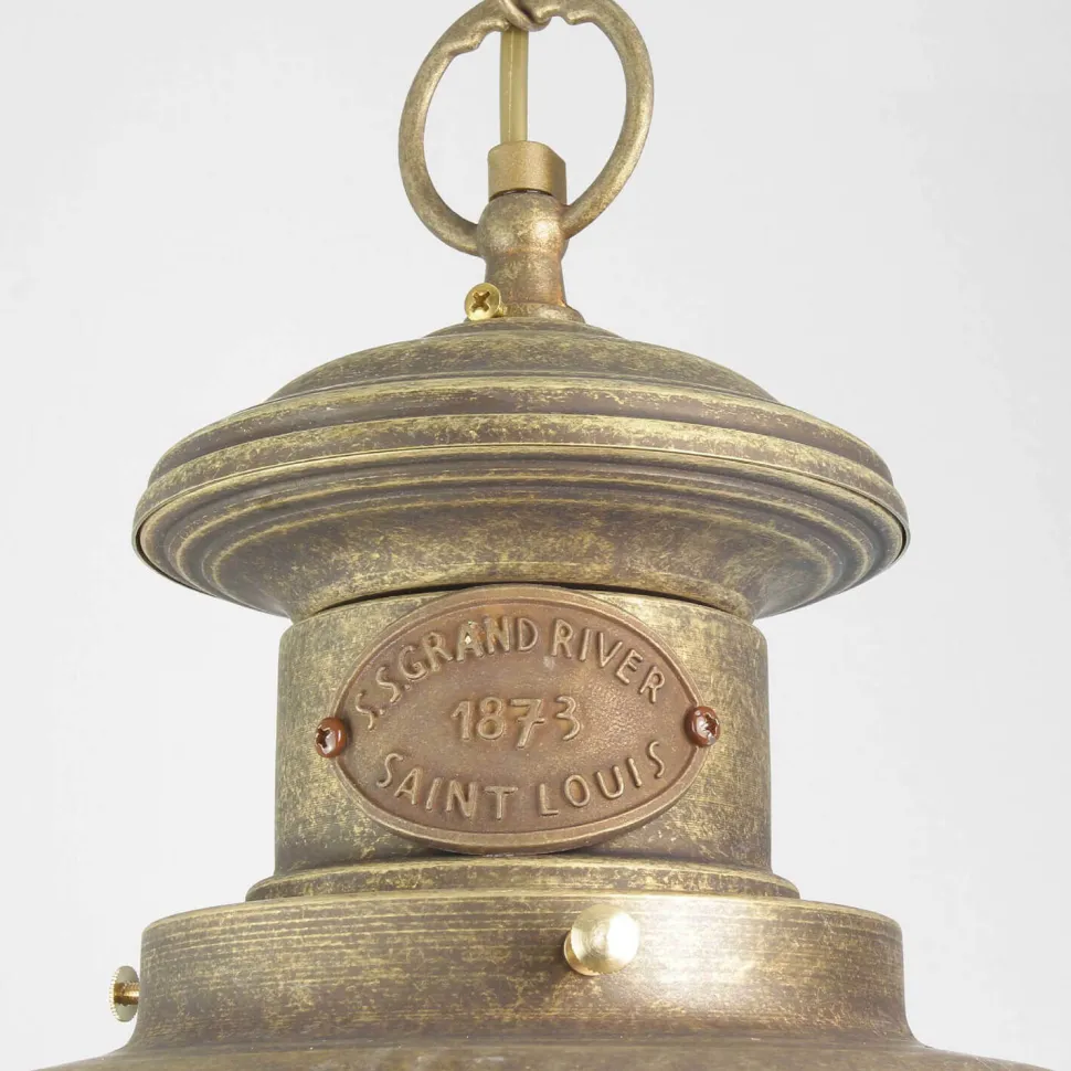 Premium Hängeleuchte Außen aus Messing in Bronze