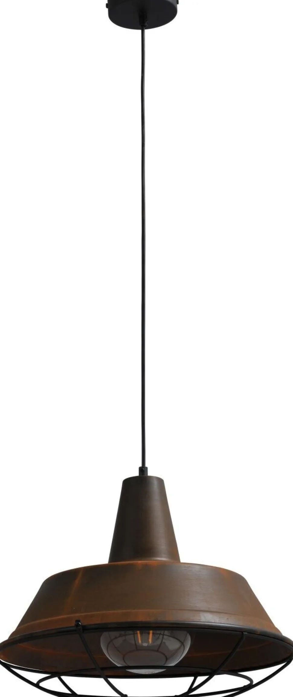 Premium Hängeleuchte Braun Antik Ziergitter Ø35cm