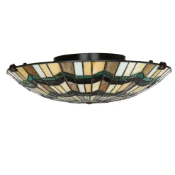 Premium Tiffany Lampe FARFALLA Buntglas rund Ø42cm