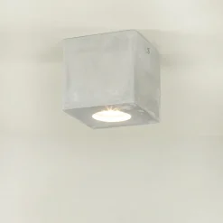 Quadratische Betonlampe Decke B:10cm klein GU10