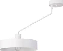 Retro Deckenleuchte Weiß Metall E27 Ø35 cm auffällig