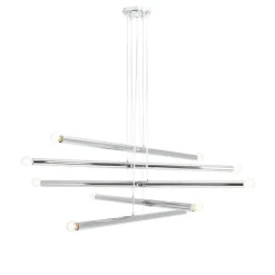 Retro Hängelampe Metall E14 L:100 cm stilvoll in Chrom