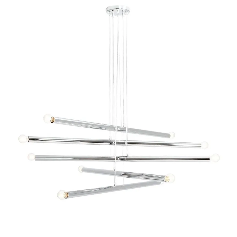 Retro Hängelampe Metall E14 L:100 cm stilvoll in Chrom