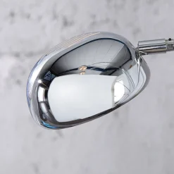 Retro Lampe Designerleuchte 200cm flexibel Silber