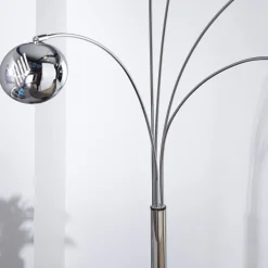Retro Lampe Designerleuchte 200cm flexibel Silber