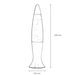 Retro Lavalampe Blau Schwarz 40cm G9 elegant ROXY