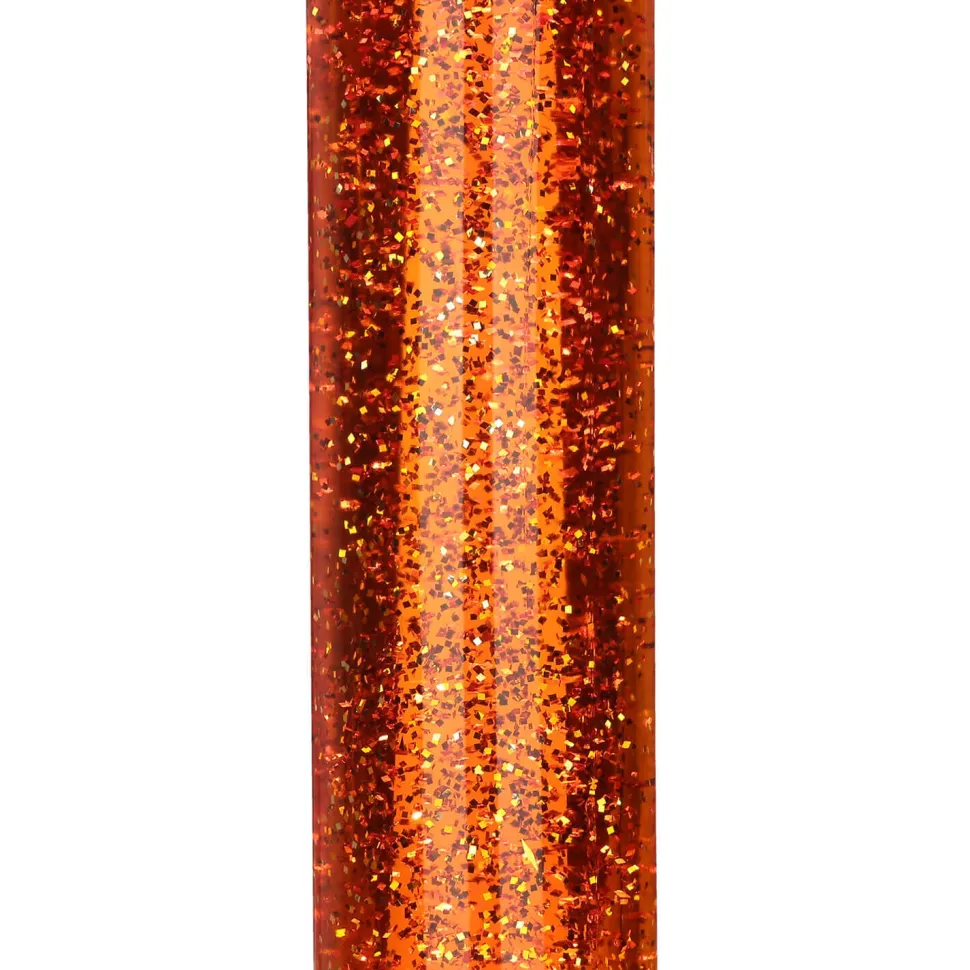 Retro Lavalampe Glitter Orange rund Ø13cm YVONNE