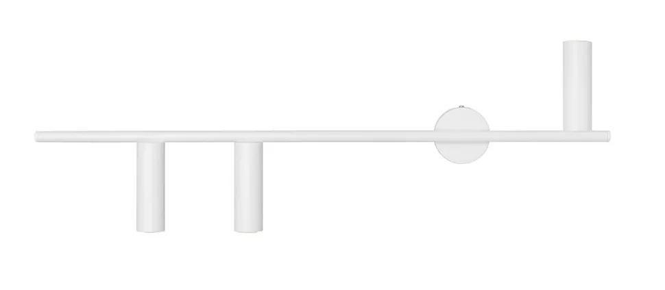 Retro Wandlampe Metall Weiß 3-flammig GU10 aus Metall