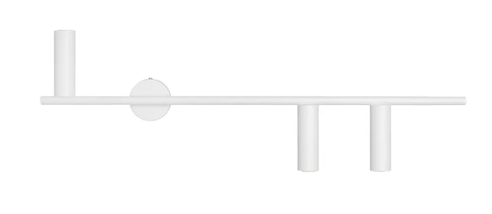 Retro Wandleuchte 3-flammig GU10 Metall B:81 cm in Weiß