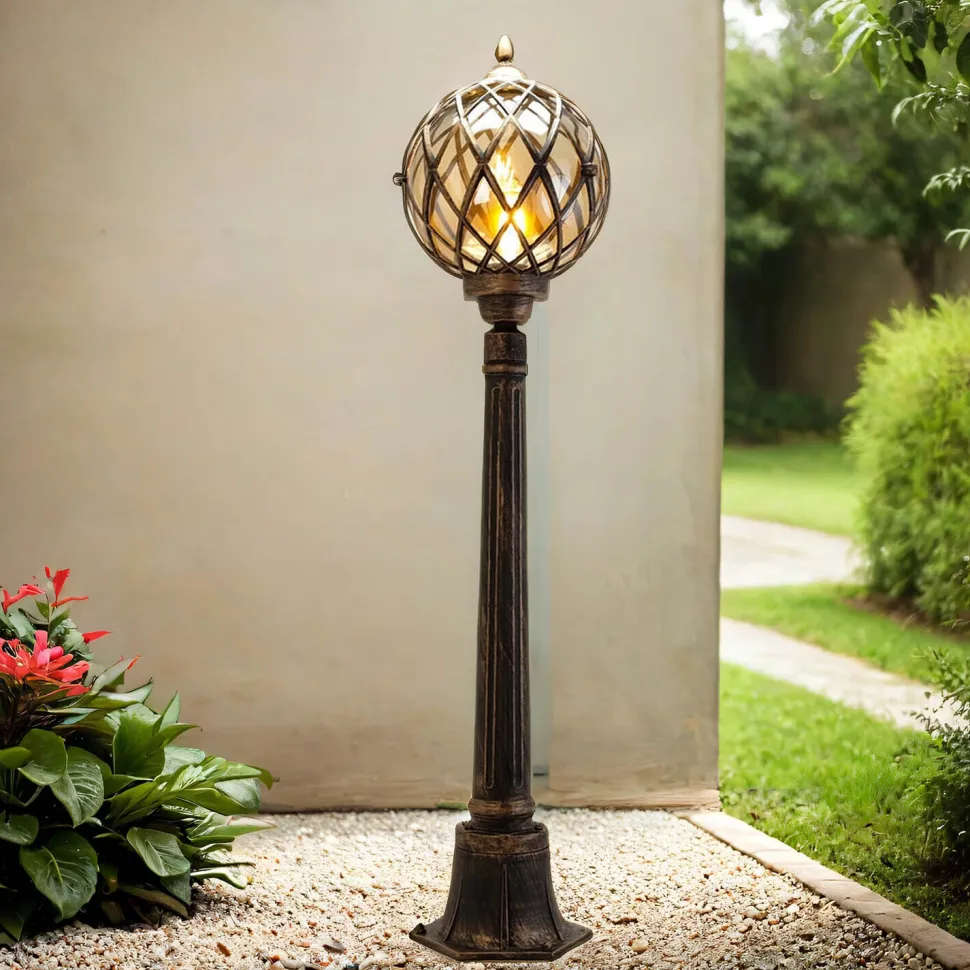 Retro Wegeleuchte Außen in Schwarz Kupfer KAIRO