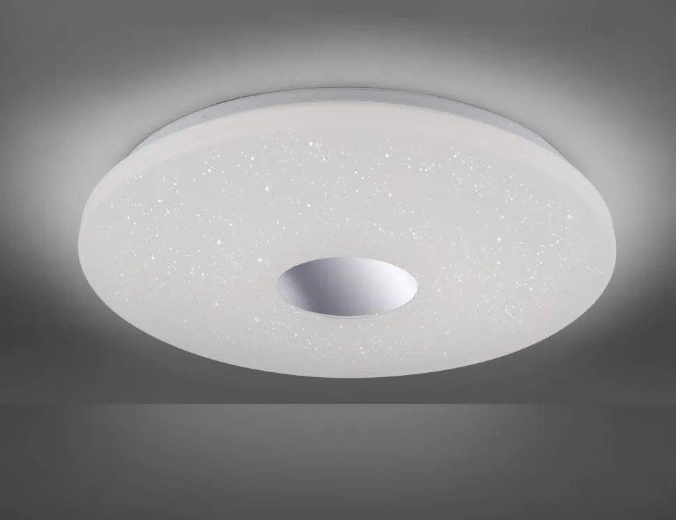 Romantische LED Deckenlampe Sternenhimmel IP44 in Chrom