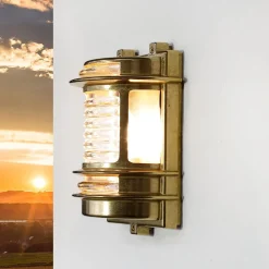 Rostfreie Wandleuchte Außen Echt-Messing GRACIA