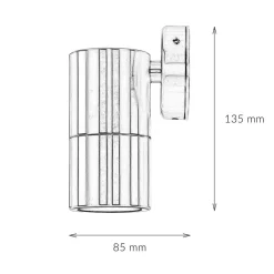 Rostfreie Wandleuchte Messing IP54 GU10 PHILIPOS