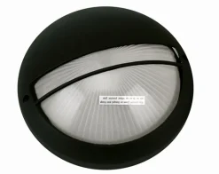 Runde Außenlampe Schwarz Ø26cm IP44 Schwarz Aluminium