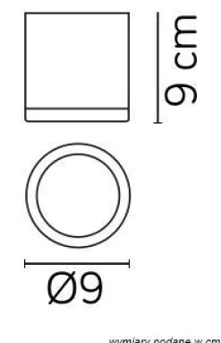 Runde Deckenlampe außen IP54 Ø9 cm Anthrazit GU10