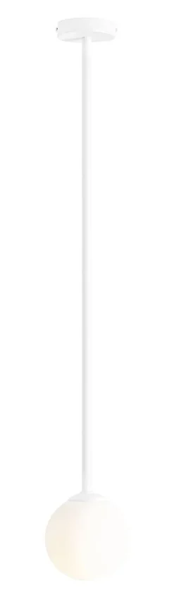 Runde Deckenlampe blendarm Glaskugel Weiß E14 H:92 cm