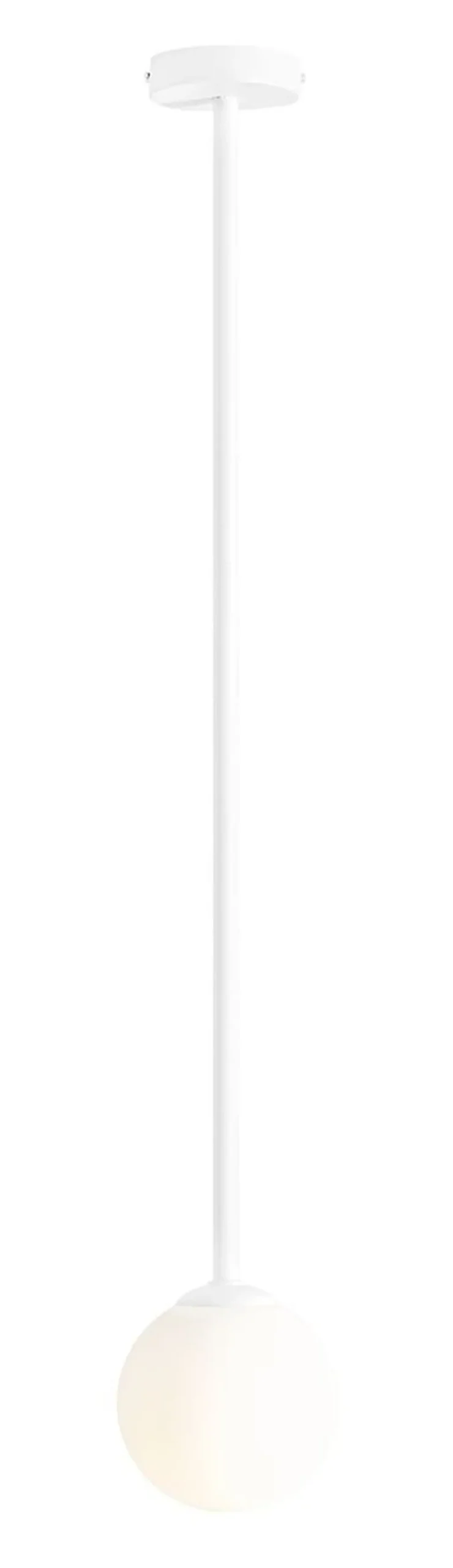 Runde Deckenlampe blendarm Glaskugel Weiß E14 H:92 cm