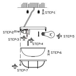 Runde Deckenlampe Braun Riffelglas Metall E27 Bullauge