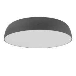 Runde Deckenlampe E27 blendarm 10-flmg L:78 cm in Grau