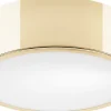 Runde Deckenlampe Glas E27 Ø26 cm blendarm in Gold