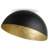 Runde Deckenlampe Metall Gold Schwarz Ø50 cm elegant