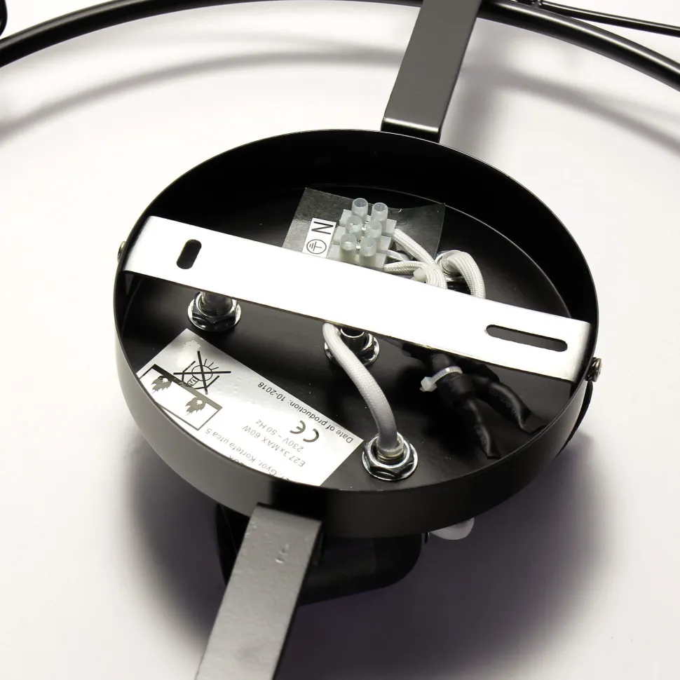 Runde Deckenlampe Rustikal Ø47cm Glas ATHEN