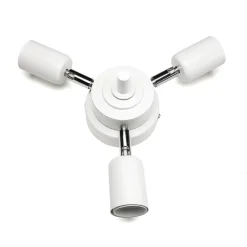 Runde Deckenlampe Stoff Ø50cm Braun blendarm