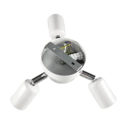 Runde Deckenlampe Stoff Ø50cm Braun blendarm