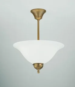 Runde Deckenleuchte Berliner Messing Glas E27 Ø35 cm