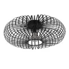 Runde Deckenleuchte Metall Schwarz E27 Ø50 cm Industrie
