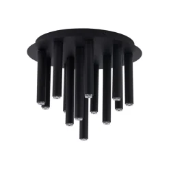 Runde Deckenleuchte Schwarz Loft Zylinder Ø34cm