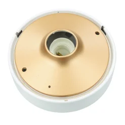 Runde Deckenleuchte Weiß Gold klein Ø18cm IP44 Modern