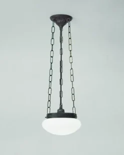 Runde Hängelampe Antik Messing Glas E27 Ø20 cm blendarm