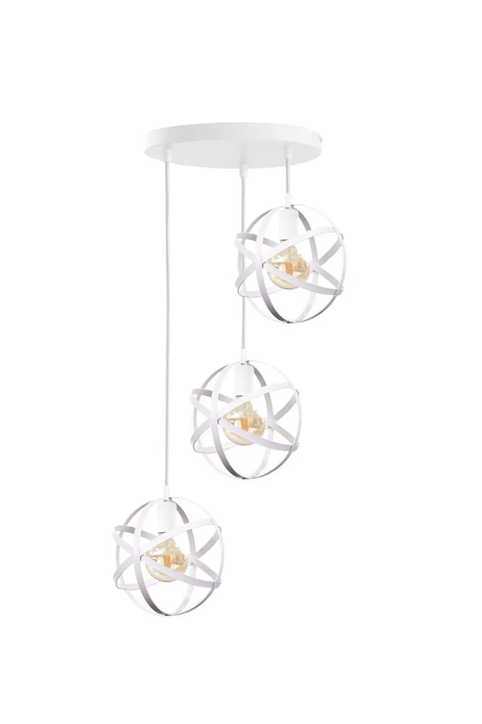 Runde Hängelampe 3-flammig Metall Ø40cm dekorativ