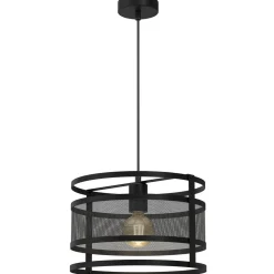 Runde Hängelampe Metall Schwarz Ø30 cm Loft stylisch