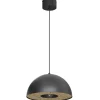 Runde Hängelampe Metallschirm Schwarz Ø35 cm E27 Loft