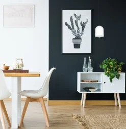 Runde Hängeleuchte Metall Schwarz Weiß E27 Ø11 cm Loft