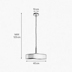 Runde Hängeleuchte Schwarz Gold E27 Ø 40 cm Messing Eisen