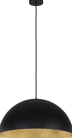 Runde Hängeleuchte Schwarz Gold Ferra