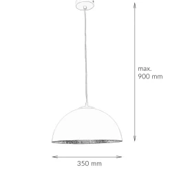 Runde Hängeleuchte Weiß Gold Ferra